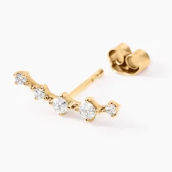 Histoire d'Or Boucles D'oreilles Puces Nichole Or Jaune Diamant Synthétique