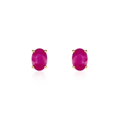 Histoire d'Or Boucles D'oreilles Puces Ovale