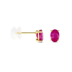 Histoire d'Or Boucles D'oreilles Puces Ovale