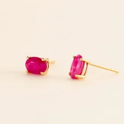 Histoire d'Or Boucles D'oreilles Puces Ovale
