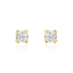Boucles D'oreilles Puces Or Jaune Doreen Oxydes De Zirconium-Histoire d'Or Discount