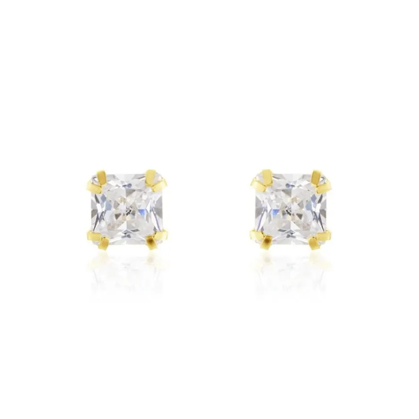 Boucles D'oreilles Puces Or Jaune Doreen Oxydes De Zirconium-Histoire d'Or Discount