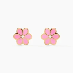 Histoire d'Or Boucles D'oreilles Puces Or Jaune Talia Email