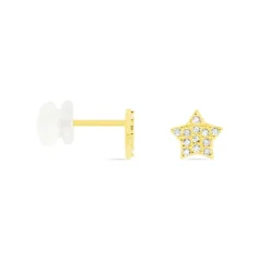 Boucles D'oreilles Puces Or Jaune Fragaria Oxydes-Histoire d'Or Clearance