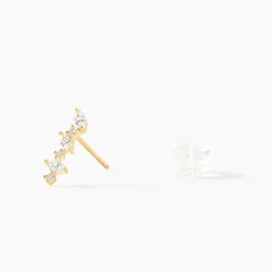 Histoire d'Or Boucles D'oreilles Puces Or Jaune Fortunella Oxydes De Zirconium