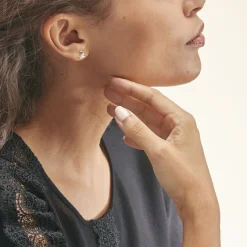 Histoire d'Or Boucles D'oreilles Puces Ouassima