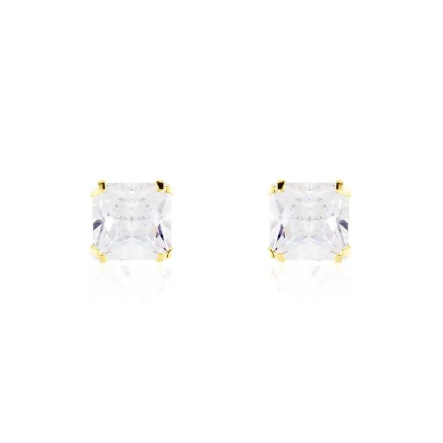 Boucles D'oreilles Puces Or Jaune Doreen Oxydes De Zirconium-Histoire d'Or Discount