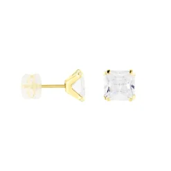 Boucles D'oreilles Puces Or Jaune Doreen Oxydes De Zirconium-Histoire d'Or Discount