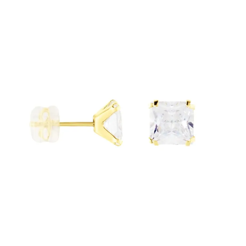 Boucles D'oreilles Puces Or Jaune Doreen Oxydes De Zirconium-Histoire d'Or Discount