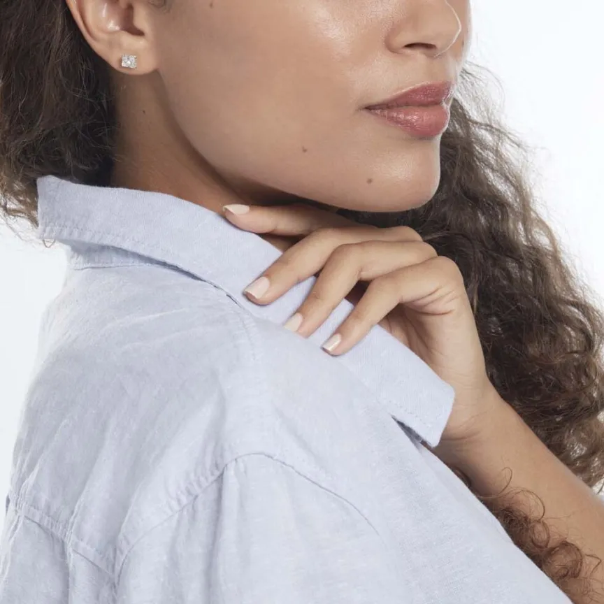 Boucles D'oreilles Puces Or Jaune Doreen Oxydes De Zirconium-Histoire d'Or Discount