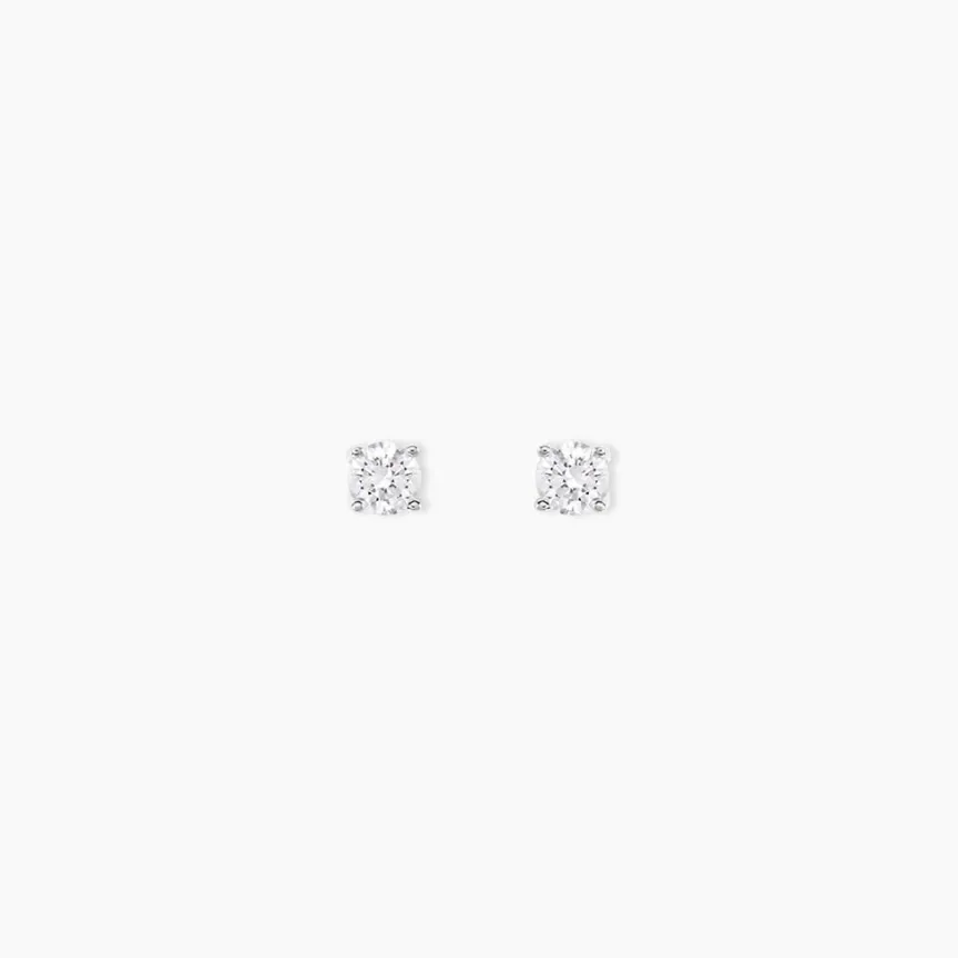 Boucles D'oreilles Puces Or Blanc Aphrodite Diamants-Histoire d'Or Outlet