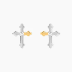 Boucles D'Oreilles Puces Or Jaune Oxyde De Zirconium-Histoire d'Or Outlet