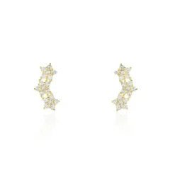 Boucles D'oreilles Puces Or Jaune Youssa Oxydes De Zirconium-Histoire d'Or Sale