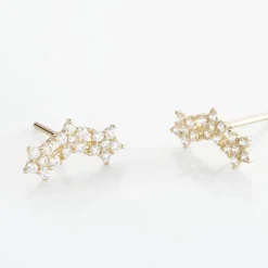 Boucles D'oreilles Puces Or Jaune Youssa Oxydes De Zirconium-Histoire d'Or Sale