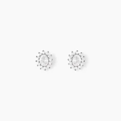Histoire d'Or Boucles D'oreilles Puces Oliviane Argent Blanc Oxyde De Zirconium