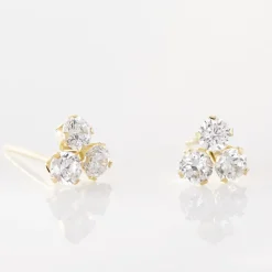 Histoire d'Or Boucles D'oreilles Puces Or Jaune Oxydes De Zirconium