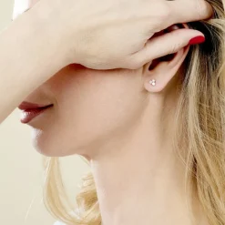 Histoire d'Or Boucles D'oreilles Puces Or Jaune Oxydes De Zirconium