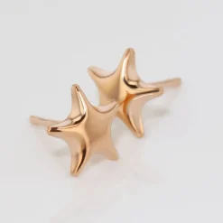 Histoire d'Or Boucles D'oreilles Puces Or Rose Lison Alphonsine