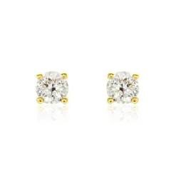 Boucles D'oreilles Puces Or Jaune Victoria Diamants-Histoire d'Or Clearance