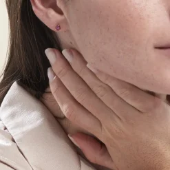 Boucles D'oreilles Puces Or Jaune Isador Rubis-Histoire d'Or Hot