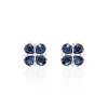 Histoire d'Or Boucles D'oreilles Puces Or Laura Blanc Saphir Et Diamant