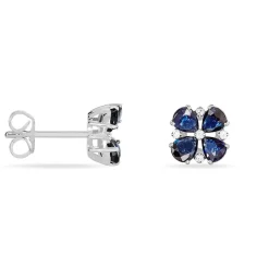 Histoire d'Or Boucles D'oreilles Puces Or Laura Blanc Saphir Et Diamant