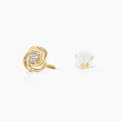 Boucles D'oreilles Puces Or Jaune Urlanie Diamants-Histoire d'Or New
