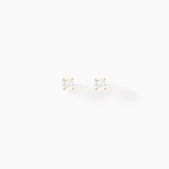 Histoire d'Or Boucles D'oreilles Puces Or Jaune Aphrodite Diamants