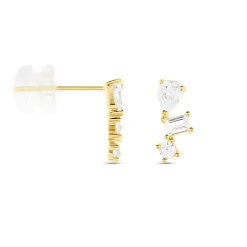 Histoire d'Or Boucles D'oreilles Puces Osip Or Jaune Oxyde De Zirconium
