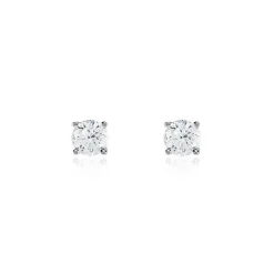 Boucles D'oreilles Puces Or Blanc Aphrodite Diamant-Histoire d'Or Sale