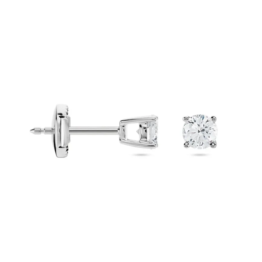 Boucles D'oreilles Puces Or Blanc Aphrodite Diamant-Histoire d'Or Sale
