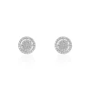 Boucles D'oreilles Puces Or Blanc Nawra Diamants Synthétiques-Histoire d'Or Outlet