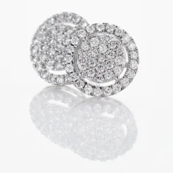 Boucles D'oreilles Puces Or Blanc Nawra Diamants Synthétiques-Histoire d'Or Outlet