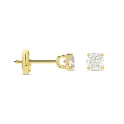 Histoire d'Or Boucles D'oreilles Puces Or Jaune Aphrodite Diamants