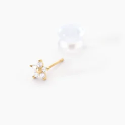 Boucles D'oreilles Puces Or Jaune Convallaria Oxydes-Histoire d'Or Sale