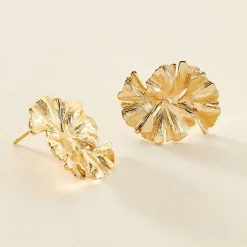 Histoire d'Or Boucles D'oreilles Puces Organic Plaqué Or Jaune