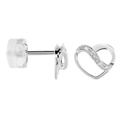 Histoire d'Or Boucles D'oreilles Puces Or Blanc Juliane Diamants