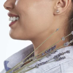 Histoire d'Or Boucles D'oreilles Puces Or Blanc Juliane Diamants