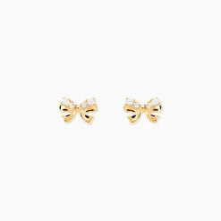 Histoire d'Or Boucles D'oreilles Puces Or Jaune Brunnera Oxydes De Zirconium