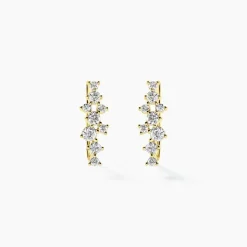 Boucles D'oreilles Puces Orlando Or Jaune Diamant Synthétique-Histoire d'Or Outlet