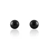 Boucles D'oreilles Puces Orbe Argent Blanc Céramique-Histoire d'Or Outlet