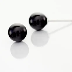 Boucles D'oreilles Puces Orbe Argent Blanc Céramique-Histoire d'Or Outlet