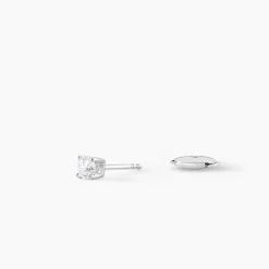 Boucles D'oreilles Puces Or Blanc Victoria Diamants-Histoire d'Or Clearance