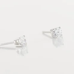 Boucles D'oreilles Puces Or Blanc Victoria Diamants-Histoire d'Or Clearance