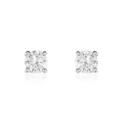 Histoire d'Or Boucles D'oreilles Puces Or Blanc Victoria Diamant