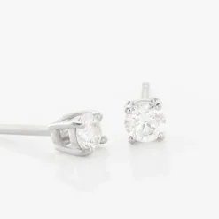 Histoire d'Or Boucles D'oreilles Puces Or Blanc Victoria Diamants