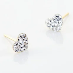 Boucles D'oreilles Puces Or Jaune Ianuaria Cristal-Histoire d'Or Outlet