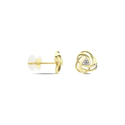 Boucles D'oreilles Puces Or Jaune Afua Diamants-Histoire d'Or Sale