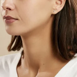 Boucles D'oreilles Puces Or Blanc Victoria Diamants-Histoire d'Or Clearance