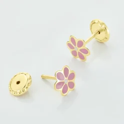 Histoire d'Or Boucles D'oreilles Puces Or Jaune Talia Email